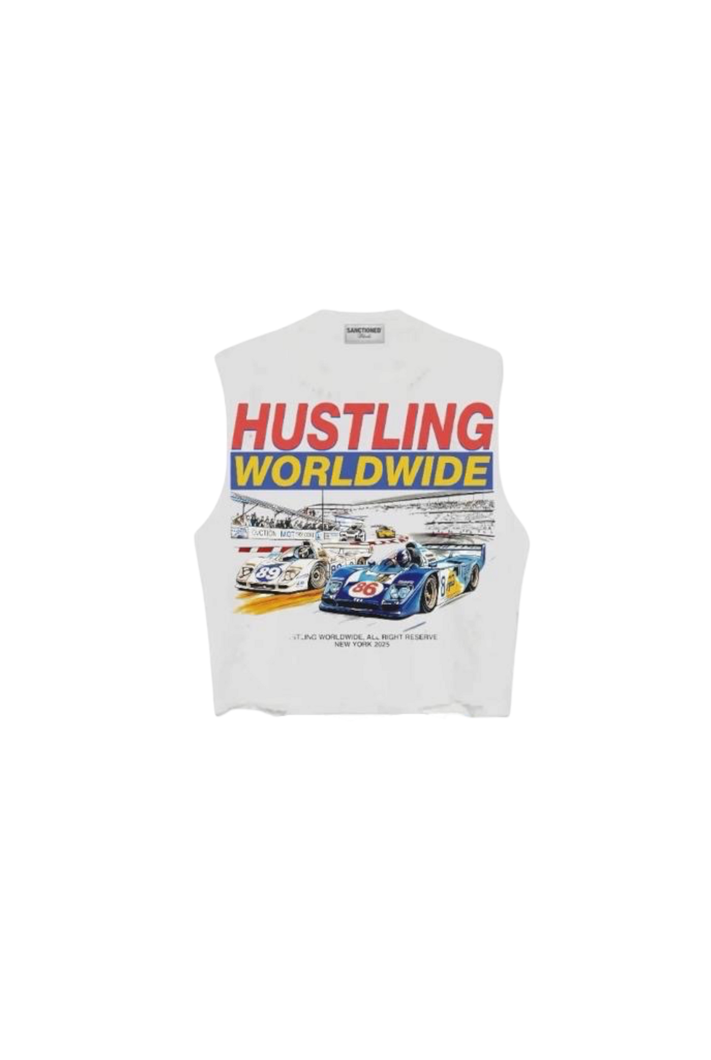 HWW Retro car sleeveless T