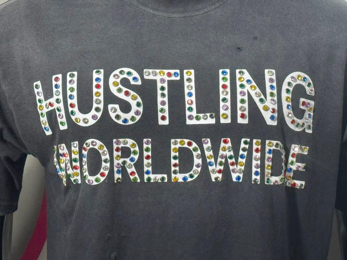 HWW black acid wash T