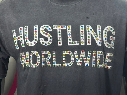 HWW black acid wash T