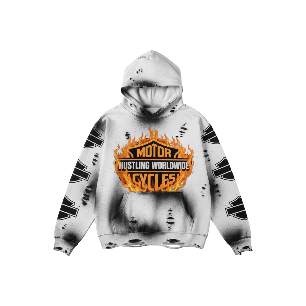HWW Moto hoodie (Dirty wash)