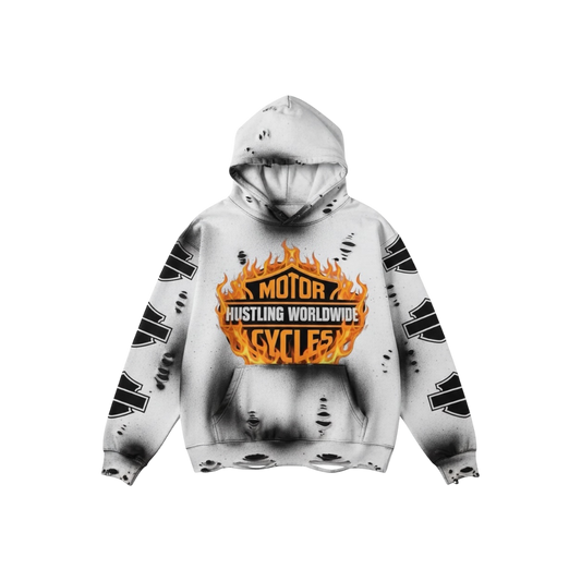 HWW Moto hoodie (Dirty wash)